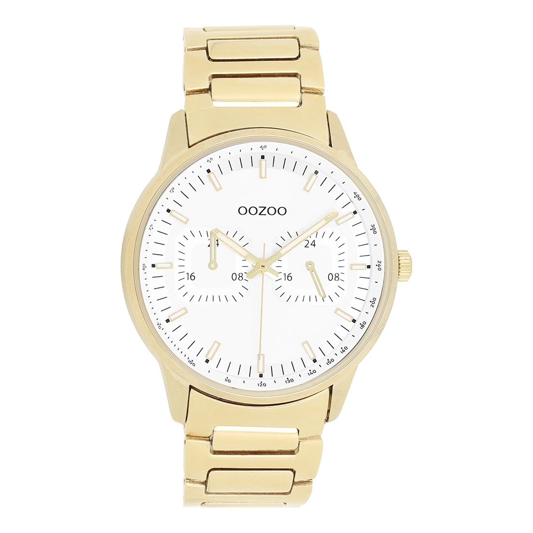 Gold coloured OOZOO watch with stainless steel bracelet - C11623